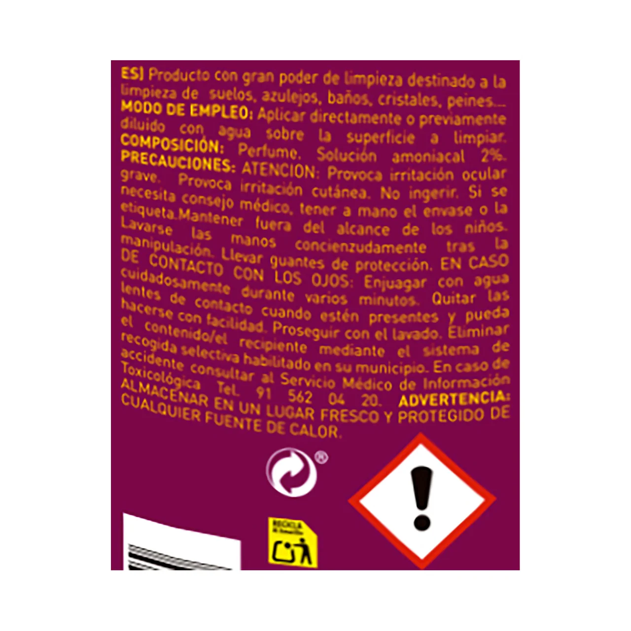 Amoniaco perfumado 1,5 l.