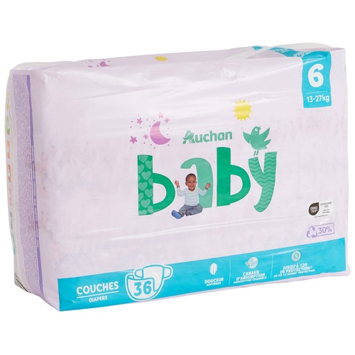 PRODUCTO ALCAMPO Baby Pañales talla 6 (13-27 kg) 36 uds.