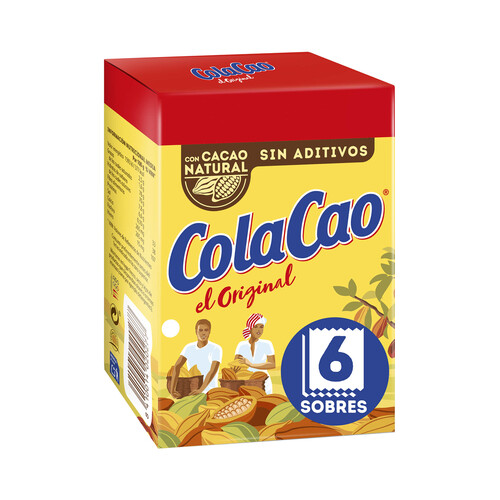 COLACAO Cacao en polvo soluble 6 sobres de 18 g.