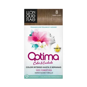 LLONGUERAS Tinte de pelo tono 008 Rubio claro LLONGUERAS Optima.