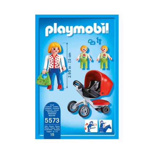 PLAYMOBIL.  Mamá con carrito de gemelos