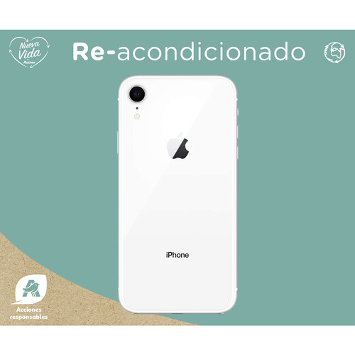 Smartphone 15,49cm (6,1) iPhone XR blanco (REACONDICIONADO), 64GB, Chip A12 Bionic, Liquid Retina HD, 12Mpx, iOS 12.