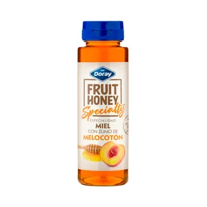 DORAY Fruit Honey Specialty Miel con zumo de melocoton 350 g.