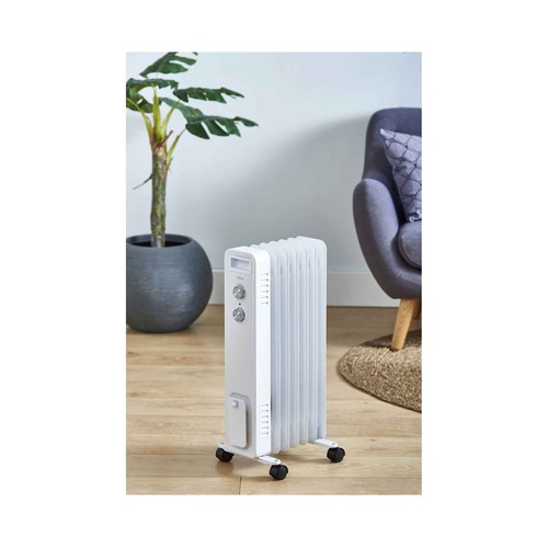 Radiador de aceite QILIVE Q.6120, 1500W, 7 elementos, 3 modos.