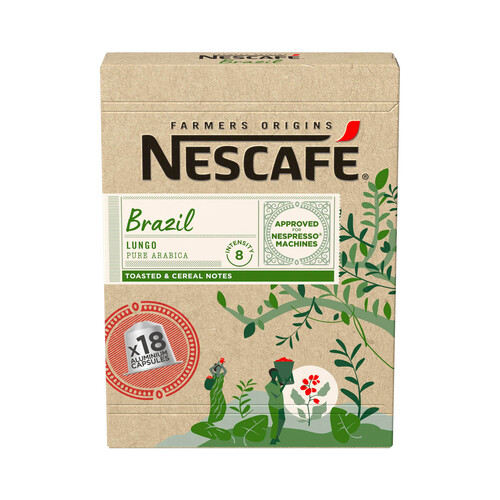 NESCAFÉ Farmers Origins Brazil lungo I8 Café en capsulas, 18 uds.