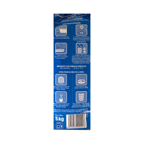 PRODUCTO ALCAMPO Arena absorbente para gatos 5 kg.