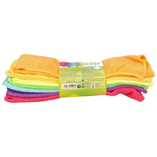 ROZENBAL Bayetas de microfibra multiusos de 8 colores diferentes ROZENBAL 8 uds.