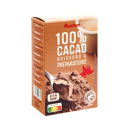 Cacao en polvo puro 100 % cacao PRODUCTO ALCAMPO 250 g.