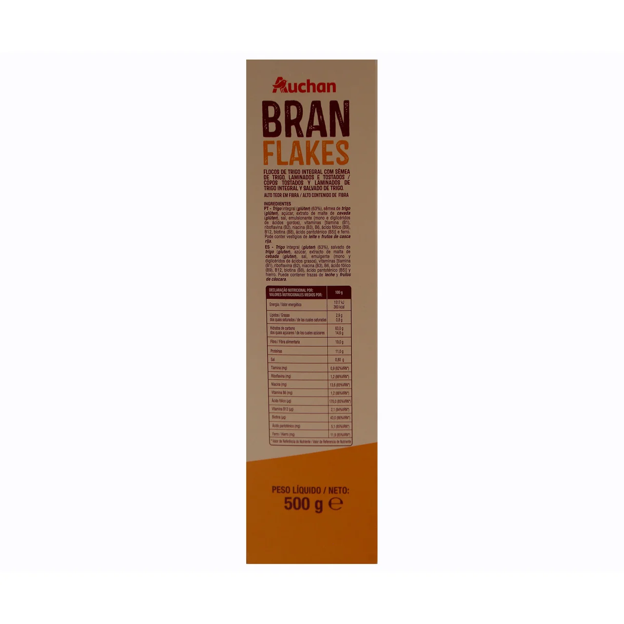 PRODUCTO ALCAMPO Cereal copo trigo con salvado bran flakes 500 g.