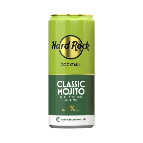 HARD ROCK Mojito clásico con un toque de lima lata 25 cl.