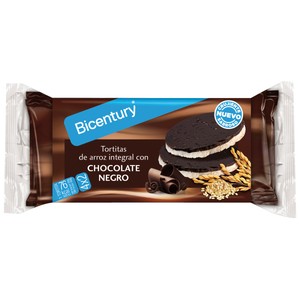 Imagen de BICENTURY Tortitas de arroz integral con chocolate negro BICENTURY, 130 g.