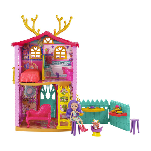 Supercasa del bosque, Casa Ciervo con muñeca, mascota y accesorios ENCHANTIMALS.
