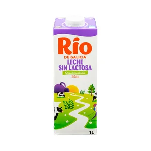 RÍO Leche de vaca semidesnatada y sin lactosa 1 l.