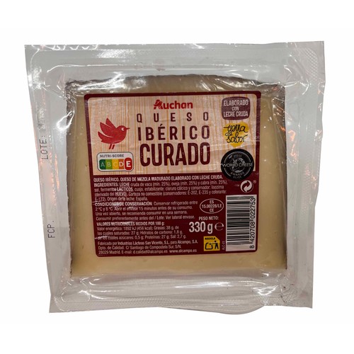 AUCHAN Queso mezcla curado 330 g. Producto Alcampo