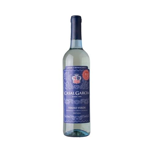 Vino blanco (verde) con denominación de origen controlada Portugal CASAL GARCIA botella de 75 cl.