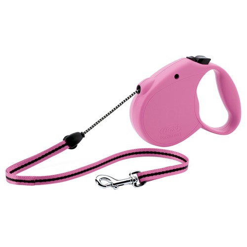 FLEXI Correa para perro de cordón rosa FLEXI 3 metros Talla XS