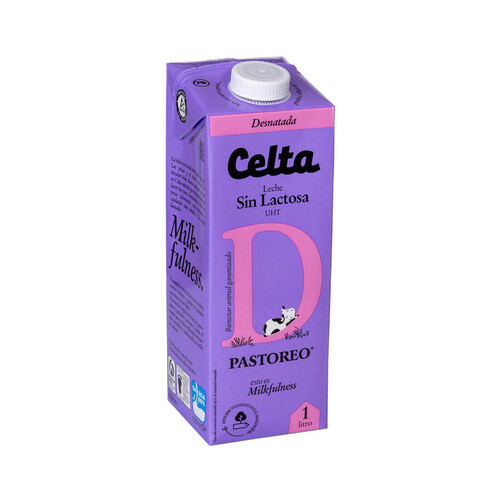 CELTA Leche desnatada de vaca, sin lactosa CELTA Pastoreo 1 l.