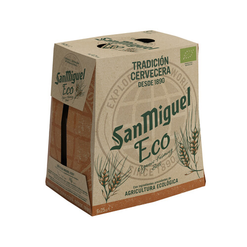SAN MIGUEL Cerveza ecológica SAN MIGUEL pack de 6 uds x 25 cl.