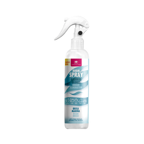 CRISTALINAS Spray absorbeolores con aroma a brisa marina CRISTALINAS 250 ml.