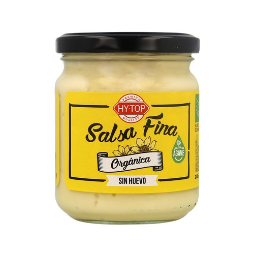 Salsa fina sin huevo ecológica HY-TOP 240 ml.