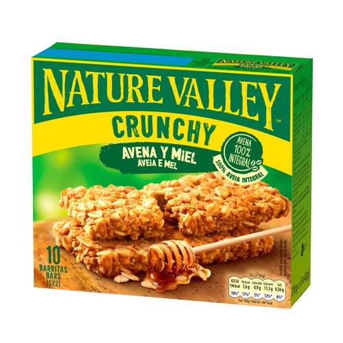NATURE VALLEY Barritas de cereal avena y miel 210 g.