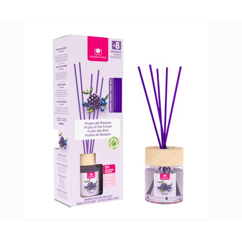 CRISTALINAS Varillas 0% alcohol Frutos del bosque CRISTALINAS 35 ml.