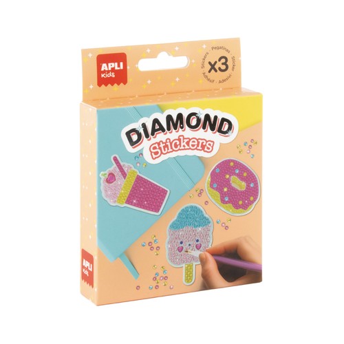 Set de stickers diamante, colección Ice Cream. APLI KIDS