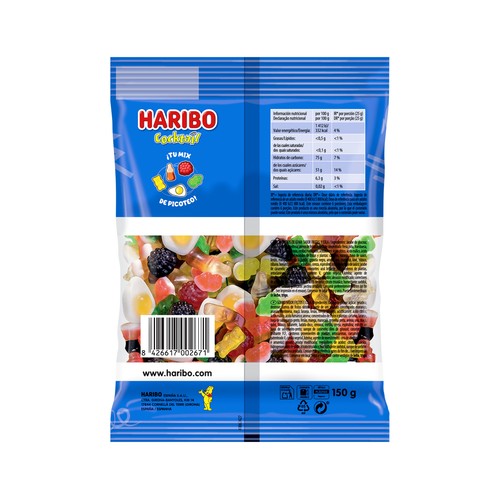 HARIBO Golosina blanca cocktail brillo 150 g.