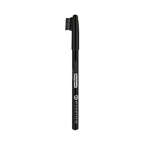 ESSENCE Designer tono 01 Black  Lápiz de cejas con cepillo en el tapón (cejas uniformes e impecables).