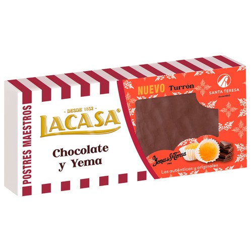 LACASA Turrón de chocolate y yema Santa Teresa 200 g.
