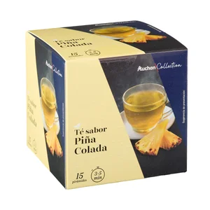 PRODUCTO ALCAMPO Té verde con sabor a piña colada 15 uds. 34,5 g.