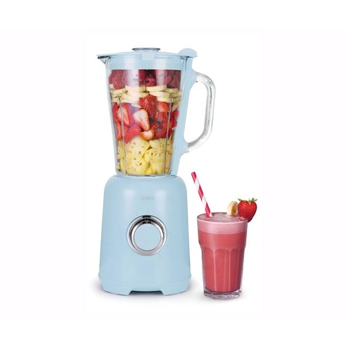 Batidora de vaso QILIVE Q.5123, 600W, 5 velocidades progresivas, jarra de cristal 1,75L, modo pulse, color azul