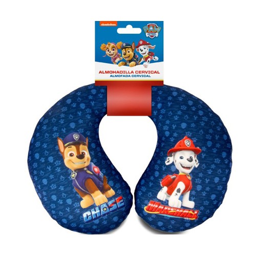 Almohadilla cervical de color azul PATRULLA CANINA.