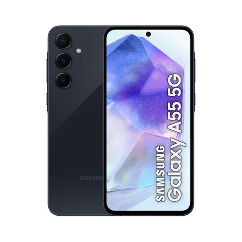 SAMSUNG Galaxy A55 5G negro, 256GB + 8GB, móvil 17cm (6,6"). SM-A556BZKCEUB