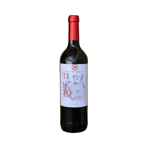 Vino tinto con denominación de origen Madrid JESÚS DÍAZ botella de 75 cl.