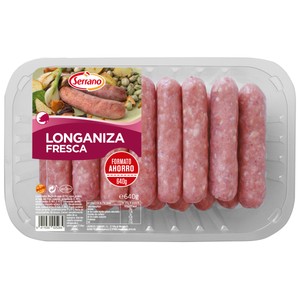 Imagen de Bandeja de longanizas blancas frescas SERRANO 640 g.