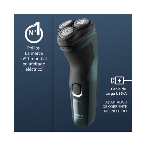 Afeitadora eléctrica PHILIPS X3002/00, cuchillas PowerCut, cabezales 4D..