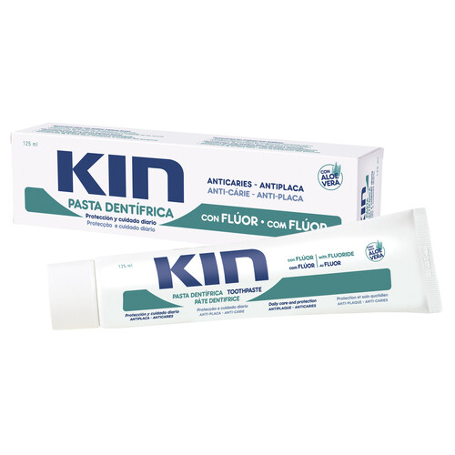 Pasta de dientes con flúor y acción anticaries y antiplaca KIN 125 ml.