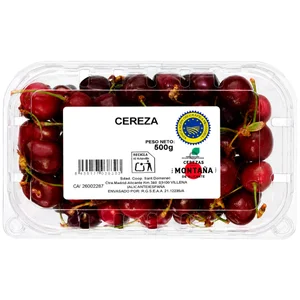 Cerezas de la montaña de Alicante con Indicación Geográfica Protegida (IGP), cesta 500 g.
