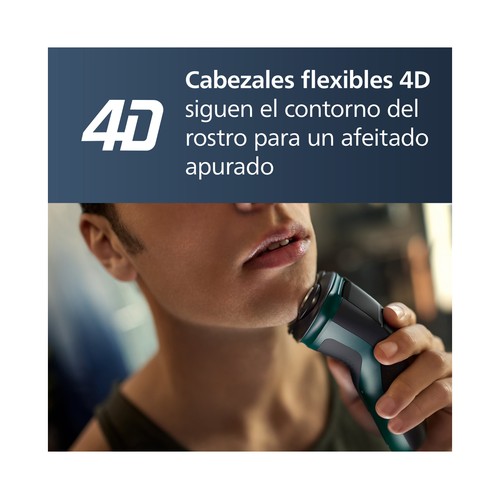 Afeitadora eléctrica PHILIPS X3002/00, cuchillas PowerCut, cabezales 4D..
