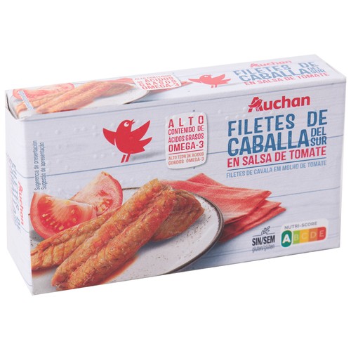 PRODUCTO ALCAMPO Caballa del sur en tomate en filetes lata de 65 g.
