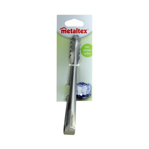 Imagen de Pinzas para hielo, 18 centímetros, acero inoxidable METALTEX.