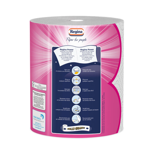 REGINA Rollo de papel de cocina multiusos REGINA Power 1 ud.