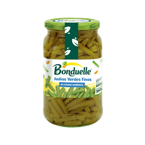 BONDUELLE Judías verdes finas troceadas frasco de 360 g