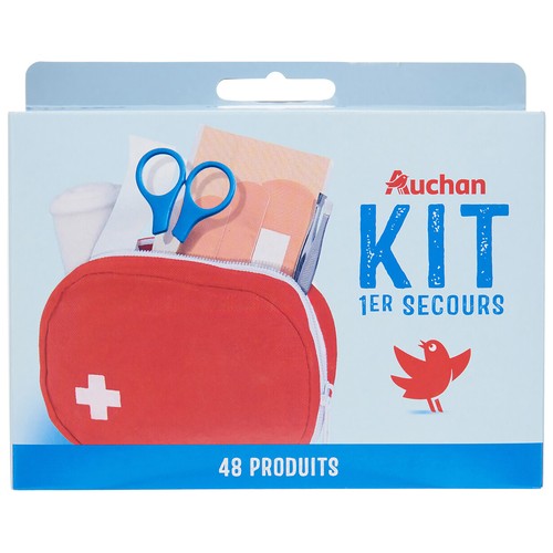 PRODUCTO ALCAMPO Kit de primeros auxilios compuesto por 48 elementos.