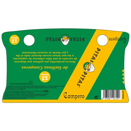 PITAS Huevos de gallinas camperas clase M-L y cat. A 12 uds.