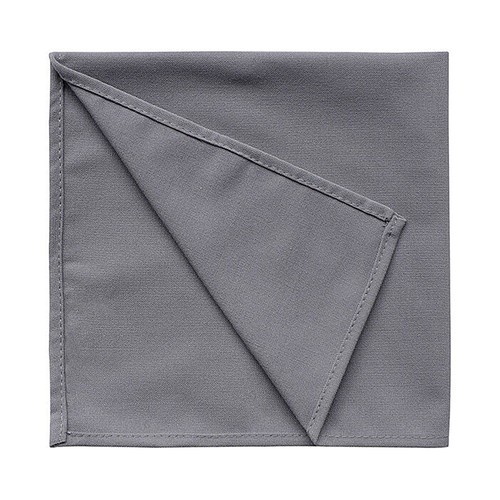 Servilleta lisa 100% poliester, color gris 40x40cm, ACTUEL.
