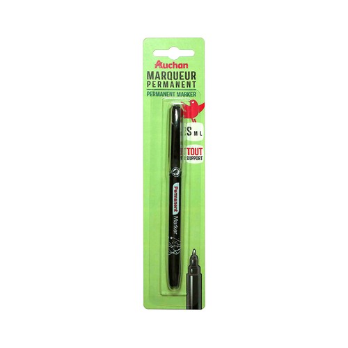 Marcador Permanente Fino Negro ALCAMPO