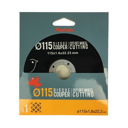 Disco de corte para metal  115x1,6mm, AUCHAN