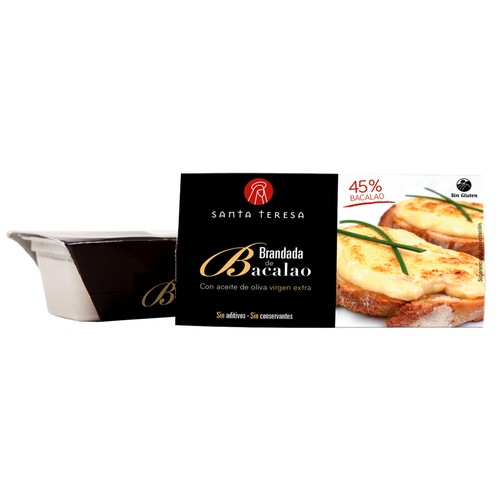 SANTA TERESA Brandada de Bacalao, elaborada con aceite de oliva virgen extra y sin aditivos ni consevantes SANTA TERESA 170 g.